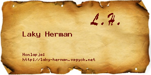 Laky Herman névjegykártya
