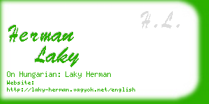 herman laky business card